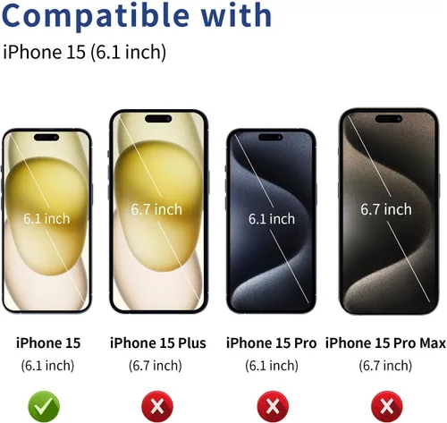 Vista 2 de ACANDYA Funda protectora transparente para iPhone 15 con tarjetero de crédito, protección resistente, antiarañazos, antiarañazos, amarilla