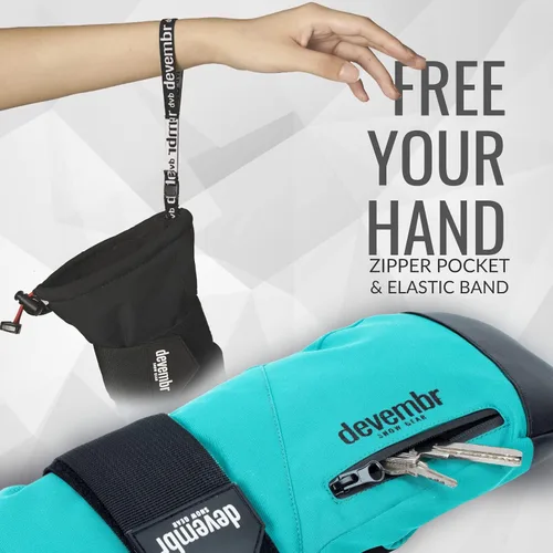 Vista 7 de Devembr - Manoplas de esquí impermeables, guantes de snowboard con muñequeras, 5 colores disponibles, SML