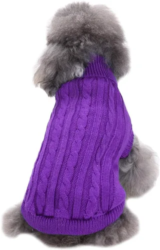 Vista 30 de CHBORCHICEN Suéteres de punto para perros pequeños, sudadera cálida para mascotas gatos, ropa de invierno, suéter de gatito y cachorro