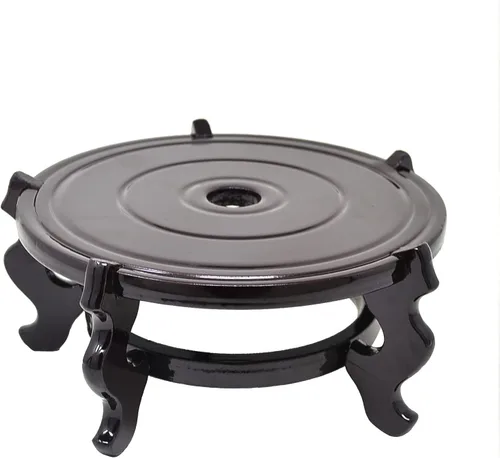 Vista 8 de Feng Shui - Soporte de exhibición chino de madera para pecera (4 pulgadas)