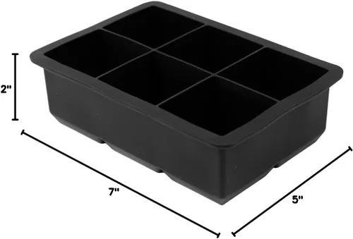 Vista 5 de Juego de 2 bandejas de silicona de fácil liberación y flexibles, redondas y cuadradas, color negro