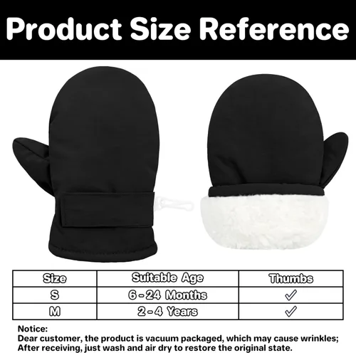Vista 34 de QikQik Guantes de invierno impermeables para niños pequeños - Guantes de nieve para bebés