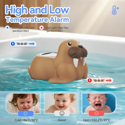 Vista 2 de Termómetro de baño de bebé para bañera, habitación, temperatura del agua, juguete flotante para baño de bebé, seguridad para el baño de los niños
