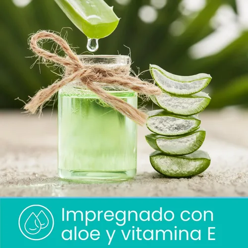 Vista 3 de Nice 'N Clean Toallitas desechables para adultos (8 x 42 unidades) Toallitas de limpieza personal hechas de fibras vegetales Infundidas con aloe
