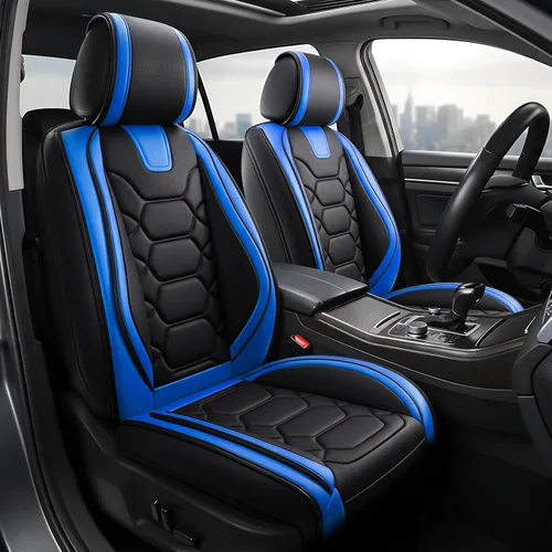 Vista 16 de OASIS AUTO Fundas para Asientos Delanteros de Automóvil, Fundas de Asiento Impermeables de Cuero Sintético para Automóviles Ajuste Universal