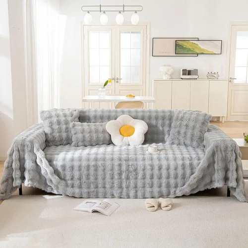 Vista 9 de HANDONTIME Fundas de Sofá Sillón Funda de Sofá Boho para Perros Caqui Funda de Sofá con Borlas Silla Reclinable Funda de Futón Lavable 1 Cojín Sofá
