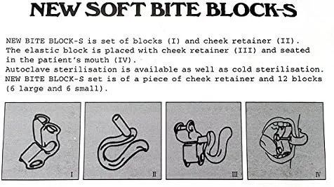 Vista 3 de 12pcs/Set Silicona Boca Prop Bite Block Látex Libre Dental 275.0 °F Esterilizado