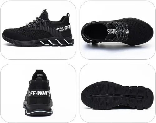 Vista 3 de Steel Toe Shoes for Men Women Indestructible Work Shoes Lightweight Puncture Proof Comfortable Water Resistant Safety Sneakers Slip-Resistant