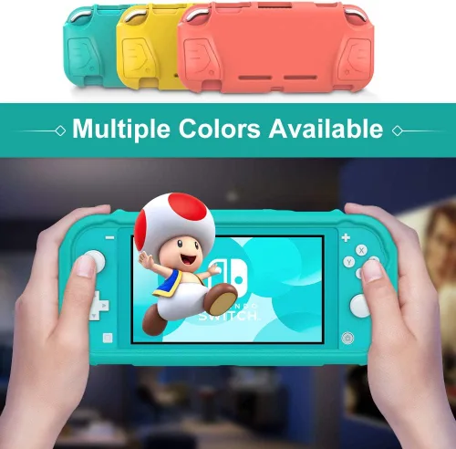 Vista 7 de MoKo Funda de agarre compatible con Switch Lite funda de mango ergonómico de EVA protectora portátil accesorios compatibles con Switch Lite