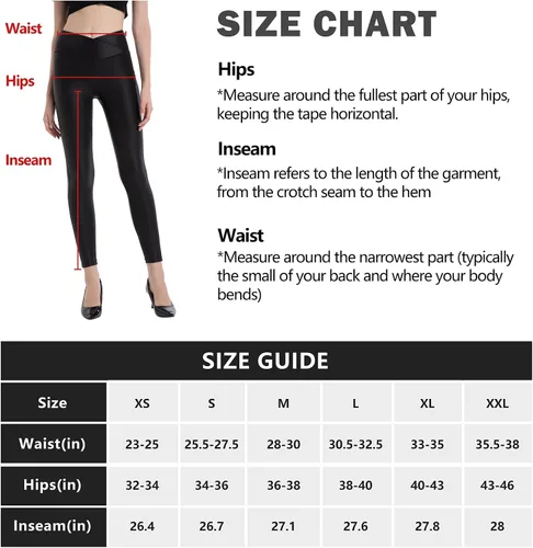 Vista 6 de HARTPOR Leggings de piel sintética para mujer, elásticos, de cintura alta, brillantes, pantalones de cuero, leggings de piel de piel sintética