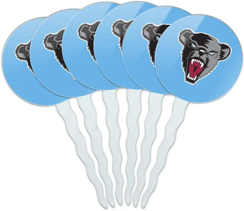Vista 288 de Abilene Christian - Juego de 6 palillos para cupcakes con logotipo secundario