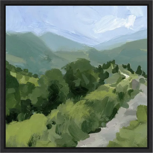 Vista 7 de Amanti Art Lienzo enmarcado para pared, camino forrado de árbol I de 16 x 16 pulgadas, por Victoria Barnes, lienzo enmarcado para pared, obras