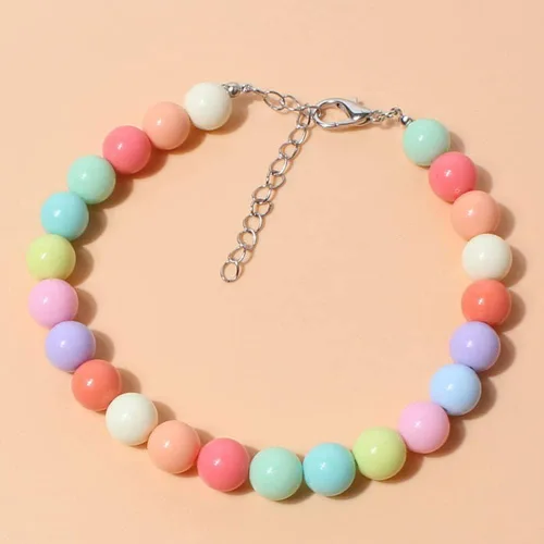 Vista 4 de Joyería para mascotas, collar de perlas de color caramelo, lindo collar de peluche Jewelryc Chihuahua York Girl Ropa Accesorios de vestir