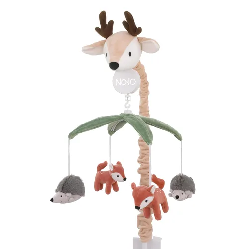 Vista 14 de NoJo Peluche elefante gris y blanco Nubes hinchadas Móvil musical