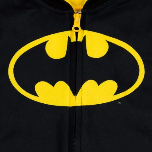 Vista 7 de DC Comics Justice League Superman Batman Flash Zip Up Pijama Cosplay Enterizo Niño a Niño Grande