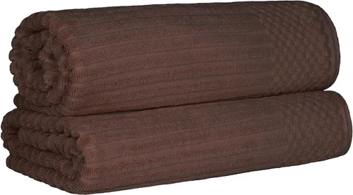 Vista 122 de Superior Juego de 6 toallas de algodón sólido y acanalado, toallas de cara de 13 x 13 pulgadas, toallas de mano de 16 x 28 pulgadas, toallas de baño