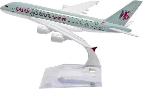 Vista 6 de 1:400 A380 Qatar Airways Avión Modelo Simulación Avión Modelo Avión Avión Modelo Aviación Aviación Modelo Kit de Aviación para Colección