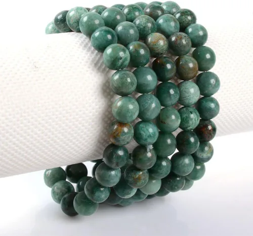 Vista 3 de Justinstones - Pulsera elástica de cuentas redondas de 8 mm, 7 pulgadas, unisex, sin metal, JUS-150730-11