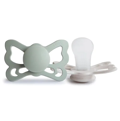 Vista 14 de FRIGG Butterfly Anatomical SilkySoft - Chupete de silicona para bebé, fabricado en Dinamarca, sin BPA (rubor/cedro, 6-18 meses)