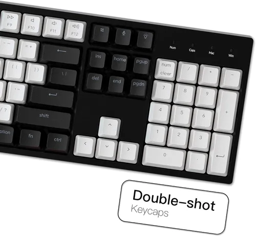 Vista 4 de Keychron C2 - Teclado mecánico de juegos con cable de 104 teclas para Mac con interruptor Gateron G Pro marrónretroiluminación LED blanca teclas ABS