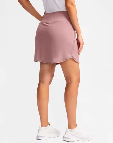 Vista 5 de G Gradual Falda de tenis de cintura alta, falda de golf, bolsillos con cremallera, falda pantalón atlética para mujer, para correr, entrenamiento