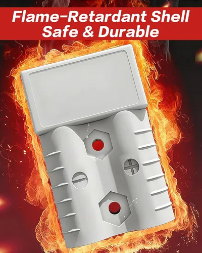Vista 3 de IZTOSS Conector Anderson 175A con cable 6AWG para cable de calibre 2 a 4, conector rápido, montacargas, enchufe, remolque, almacenamiento