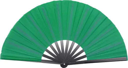 Vista 15 de Quacc Ventilador de mano plegable grande de 13 pulgadas, tela de nailon vintage, retro, gran abanico para baile de línea, festival chino de Kung Fu