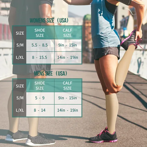 Vista 113 de Paquete de 3 pares de calcetines de compresión médica para mejorar la circulación de mujeres y hombres, para correr, hacer deporte y amamantar