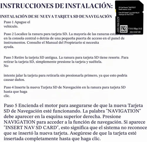 Vista 5 de Tarjeta SD de navegación compatible con Mercedes Garm./Pilot, Clase C Clase E GLC. Versión 14.0 (MAP 14.0) SOLO SE debe usar en el Audio 20