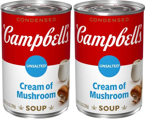 Vista 17 de Campbell's Crema de sodio condensada con 25% menos de sopa de hongos, lata de 10.5 onzas