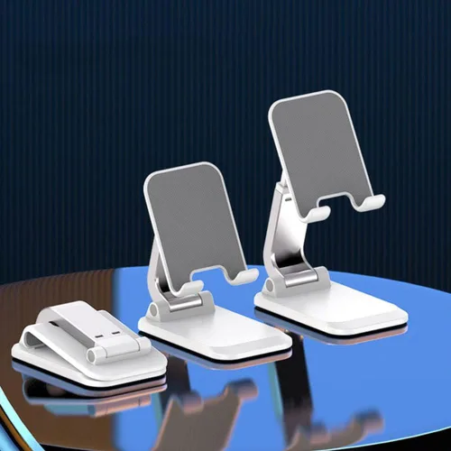 Vista 3 de VALINK Soporte de teléfono celular para escritorio ajustable en ángulo de altura Soporte de teléfono de metal de aluminio resistente, soporte Negro