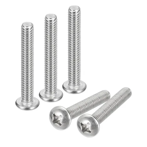 Vista 77 de uxcell Tornillos de máquina de cabeza redonda de 1/4-20x1, tornillo de acero inoxidable 304 18-8, accionamiento Phillips, totalmente roscado