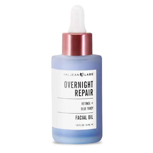 Vista 6 de Valjean Labs Aceite facial reparador nocturno Retinol y tanaceto azul Ayuda a igualar el tono de la piel, calmar y calmar el enrojecimiento