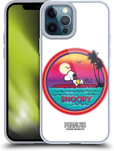 Vista 22 de Head Case Designs Funda de gel con licencia oficial de Peanuts Beach Surf Snoopy Boardwalk Airbrush [protección de grado militar] compatible