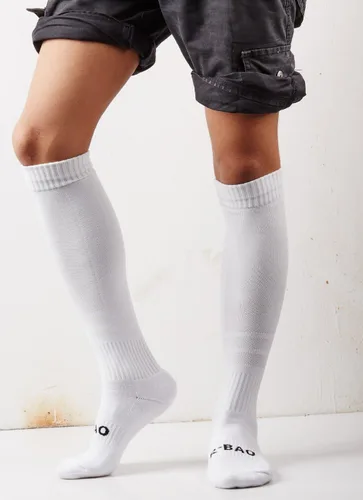Vista 3 de Matari Calcetines deportivos de compresión atlética para hombre, para fútbol, por encima de la rodilla