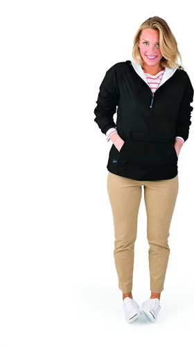 Vista 3 de Charles River Apparel Chaqueta impermeable sin botones resistente al viento y al agua (talla regularextra)