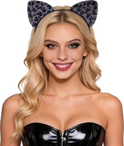 Vista 33 de Bonnie Z. Leonardo Diadema acolchada con orejas de gato A-Negro