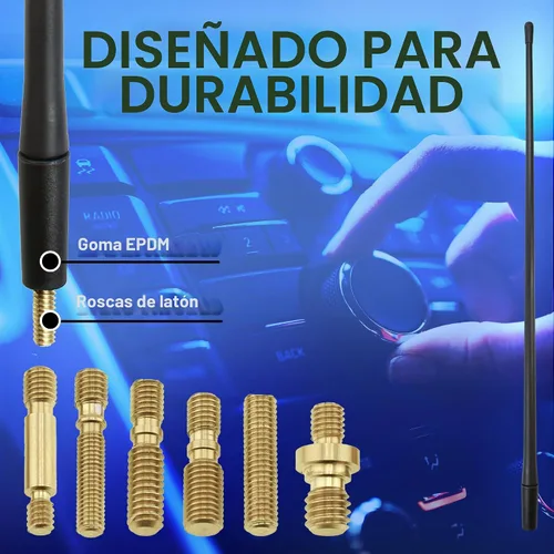 Vista 3 de VOTEX - Accesorios de antena de goma flexible todo terreno de 13 pulgadas - Núcleo interno de acero de resorte