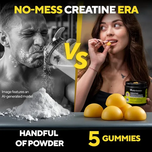 Vista 7 de VitaUp - Gomitas de monohidrato de creatina para hombres y mujeres – Creatina monohidrato fabricada en Estados Unidos para hombres 5000 mg por