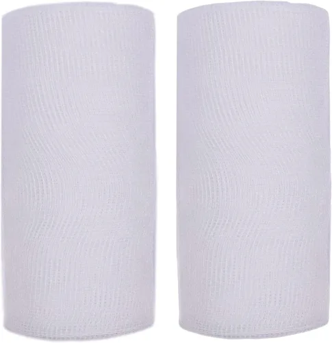 Vista 43 de YYCRAFT Paquete de 2 cintas de malla de polímero metálico de 6 pulgadas (total 20 yardas, verde manzana)
