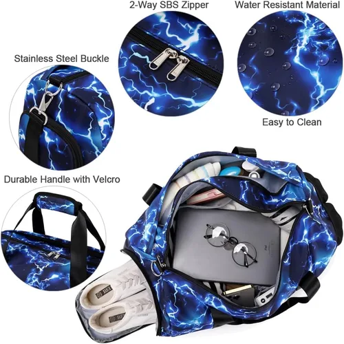 Vista 6 de Bolsa de baile para niñas, bolsa deportiva para niñas, niños, bolsa de gimnasio para niños, bolsa de ballet para niños, bolsa de noche