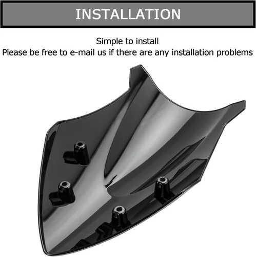 Vista 5 de Parabrisas doble burbuja para GSXS1000 GSXS1000F 2015-2021 (negro)