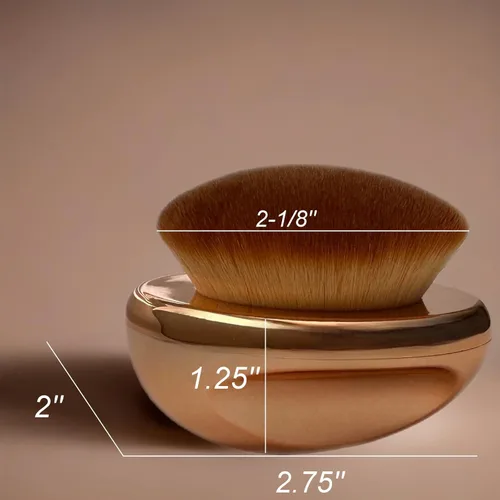 Vista 7 de Brocha de base Maquillaje de palma suave Kabuki Cúpula en forma de cara Cuerpo Shimmer Oil SPF Blush Bronzer Highlighter Mezcla Auto-bronceador