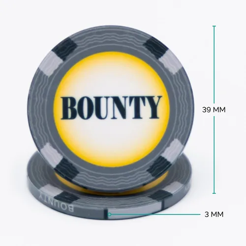 Vista 4 de Classic Bounty Chip Set de 10 fichas de torneo de póquer Texas Holdem
