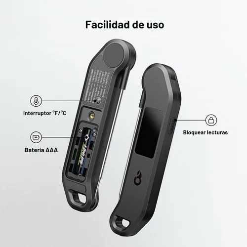 Vista 9 de Termómetro digital profesional para carne, lectura instantánea de 1 segundo, precisión de ± 0.5 ℉, termómetro de alimentos certificado NIST y NSF