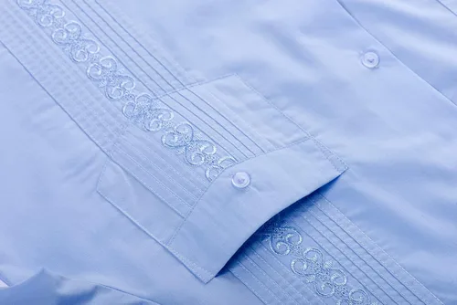 Vista 3 de Camisas de manga larga Guayabera para hombre