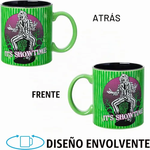 Vista 6 de Silver Buffalo Beetlejuice It's Showtime - Taza de cerámica, 20 onzas