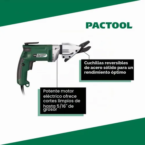 Vista 4 de PacTool SS404 Cizalla Cortante de Grado Contratista - Cortador Eléctrico para Revestimiento de Cemento de Fibra - Herramientas Eléctricas