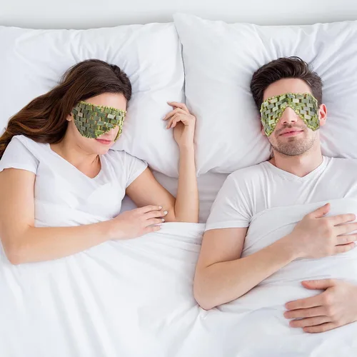 Vista 6 de SATINIOR - Máscara de Ojos de Piedra de Jade - Antifaz de Jade para Uso en Frío o Calor, Máscara Facial Verde para Dormir, Cubierta Relajante