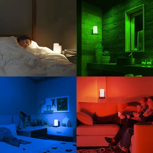 Vista 5 de HONWELL Lámpara de pared LED con batería para interiores, multicolor, aplique de pared para iluminación de habitación, luces de palo para hotel